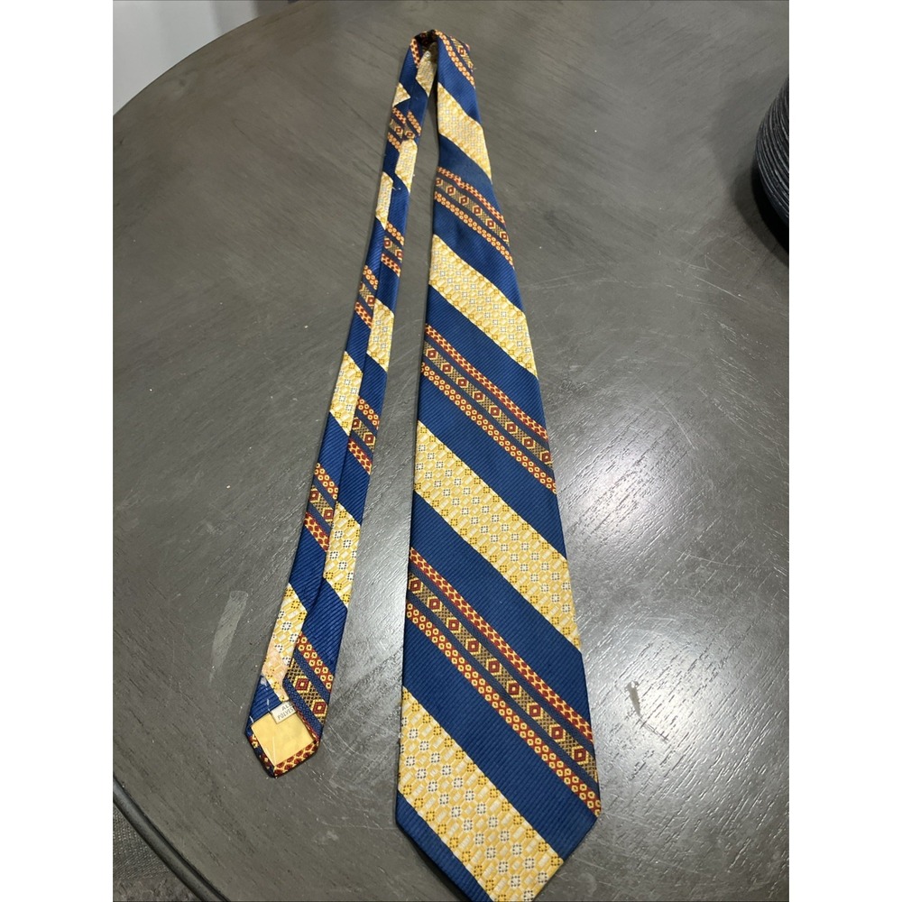 Vintage Neck Tie Mr. John Beau Brummell Gold & Yellow Retro